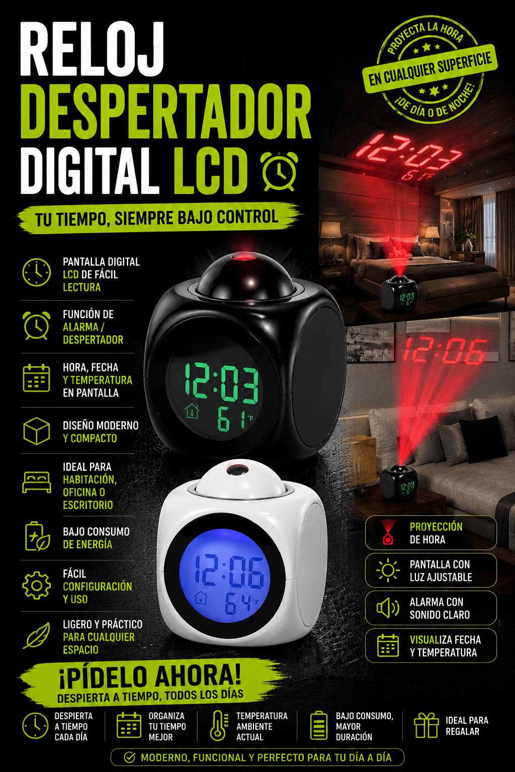 RELOJ DESPERTADOR DIGITAL VLZ